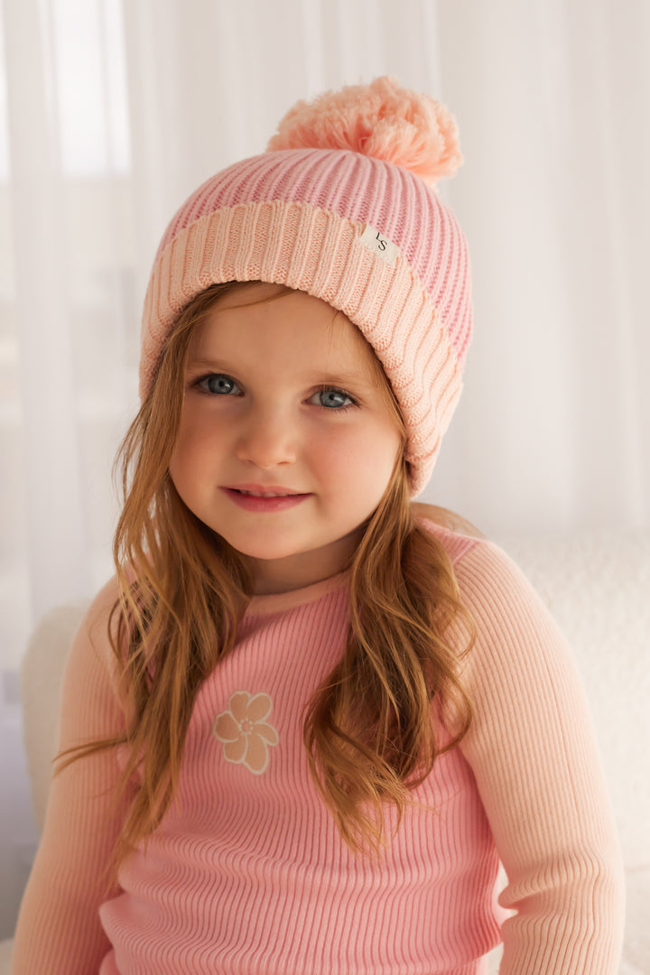 Chunky Knit Beanie - Ballet Pink