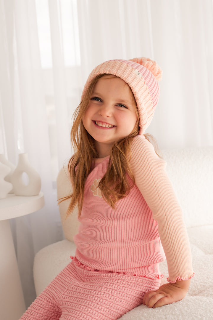 Chunky Knit Beanie - Ballet Pink