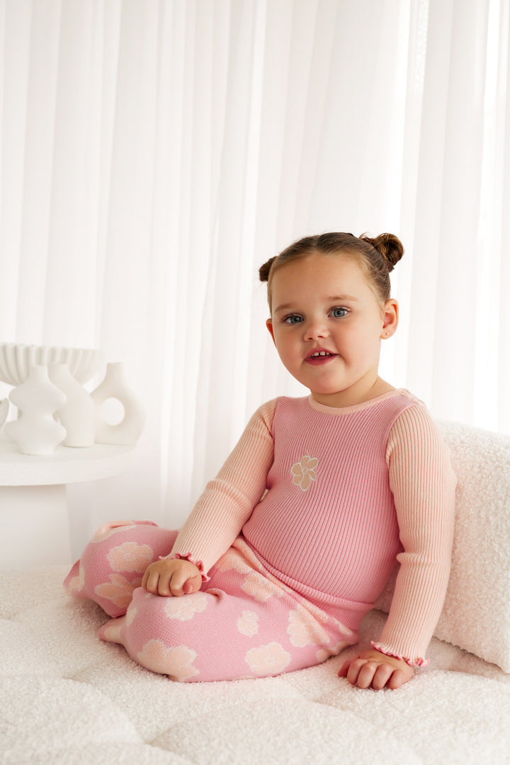 Knitted Bodysuit/Top - Ballet Pink