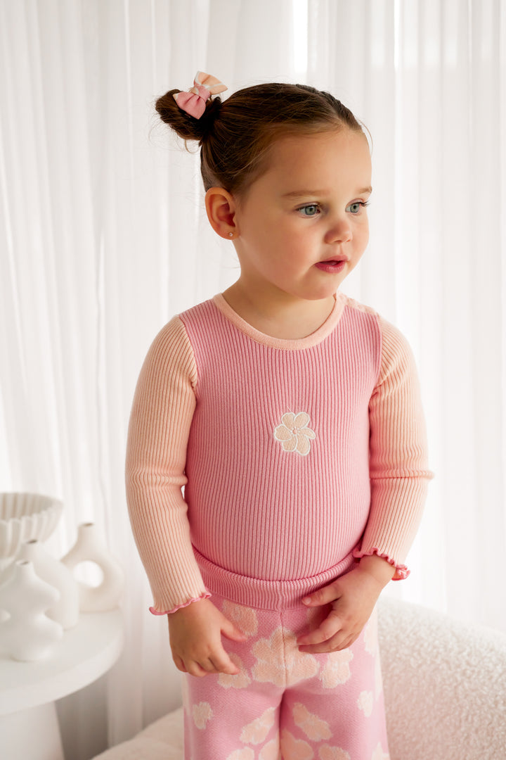 Knitted Bodysuit/Top - Ballet Pink