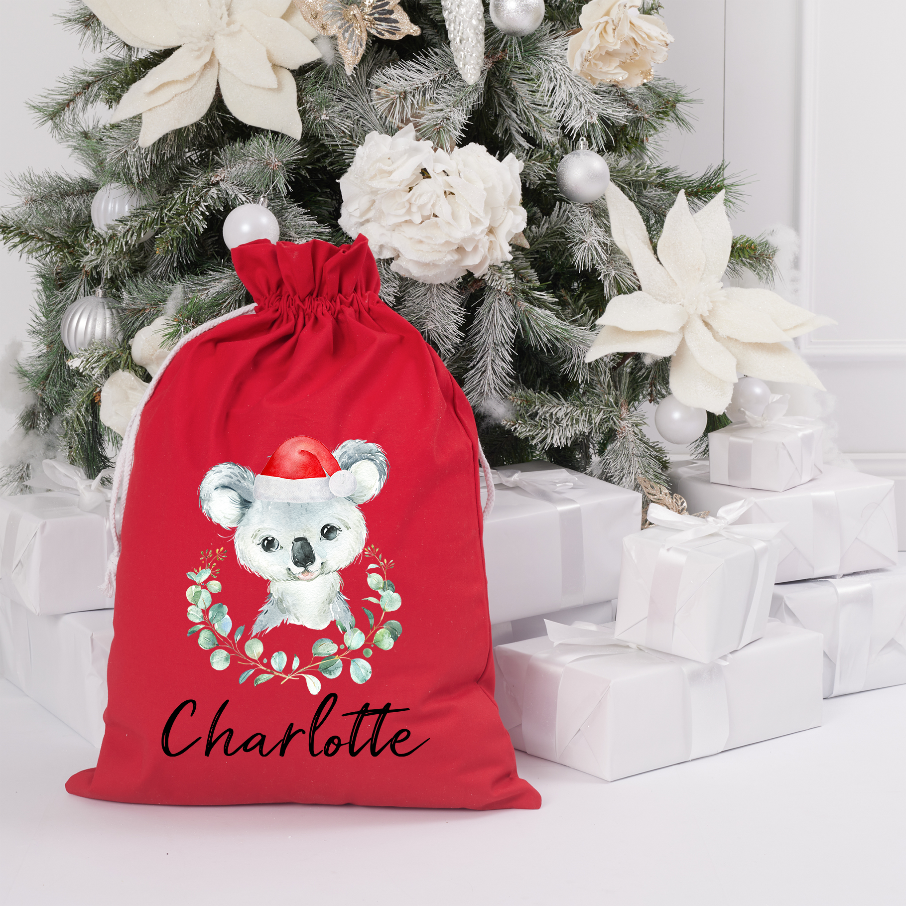 Santa Sack - Koala - Custom Name