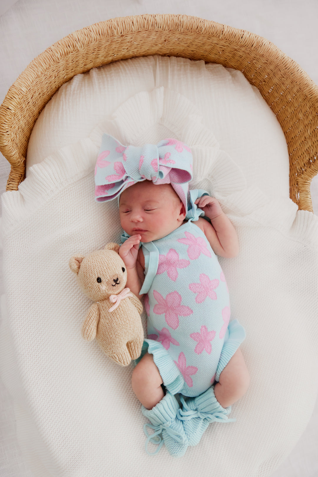 Knitted Booties - Aqua