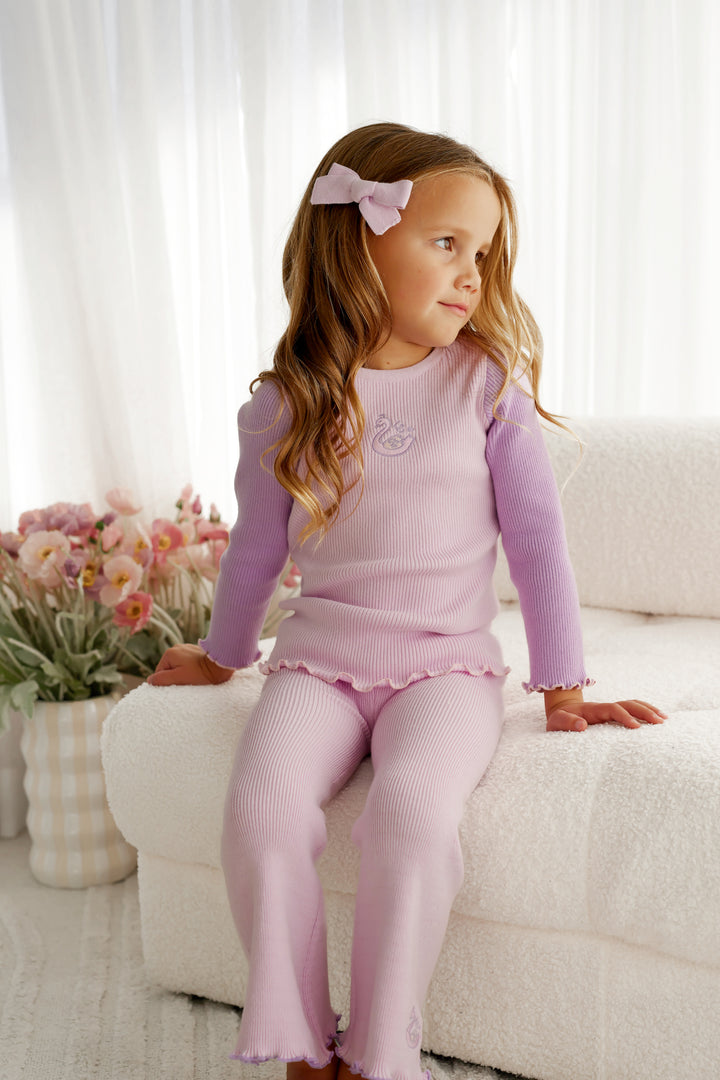 Knitted Bodysuit/Top - Lavender