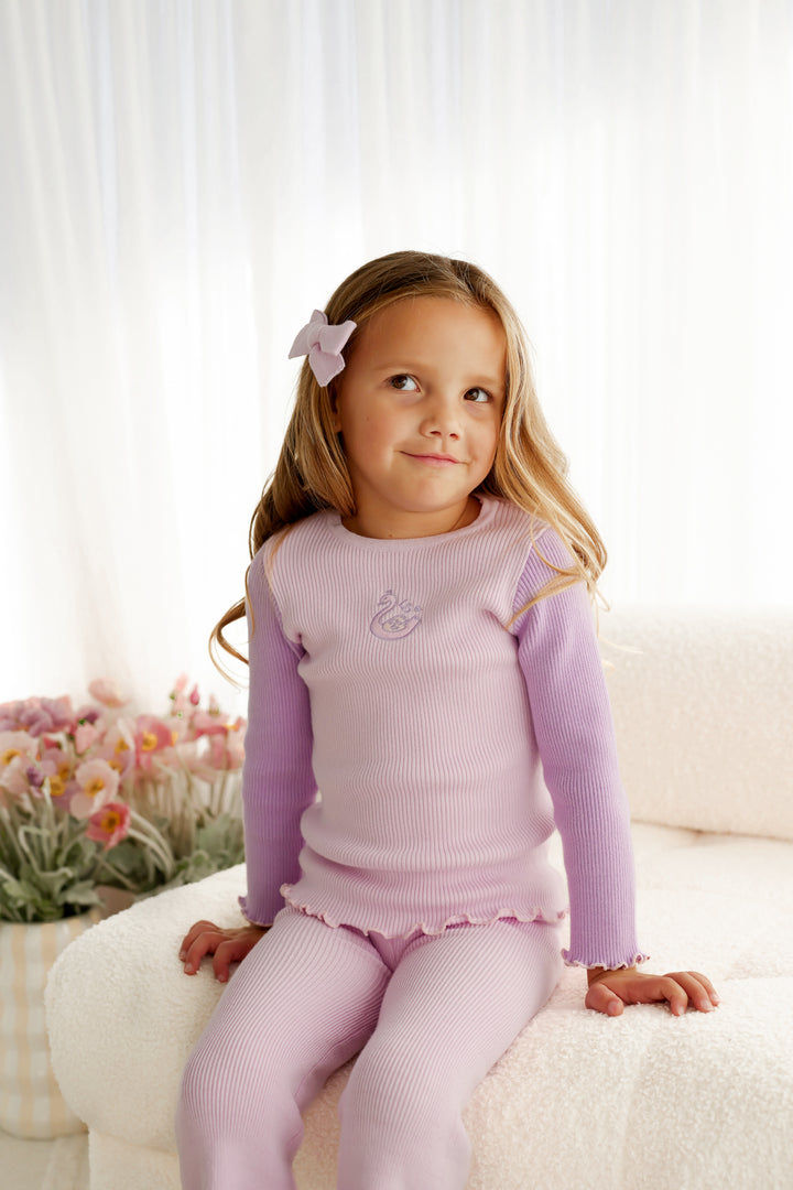 Knitted Bodysuit/Top - Lavender