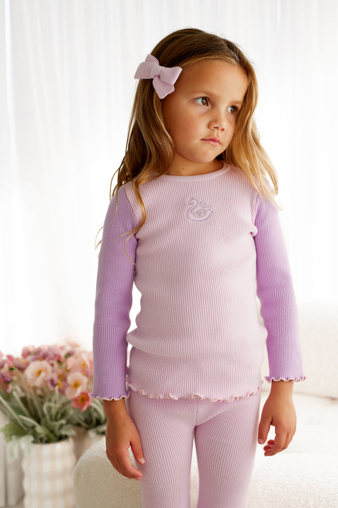 Knitted Bodysuit/Top - Lavender