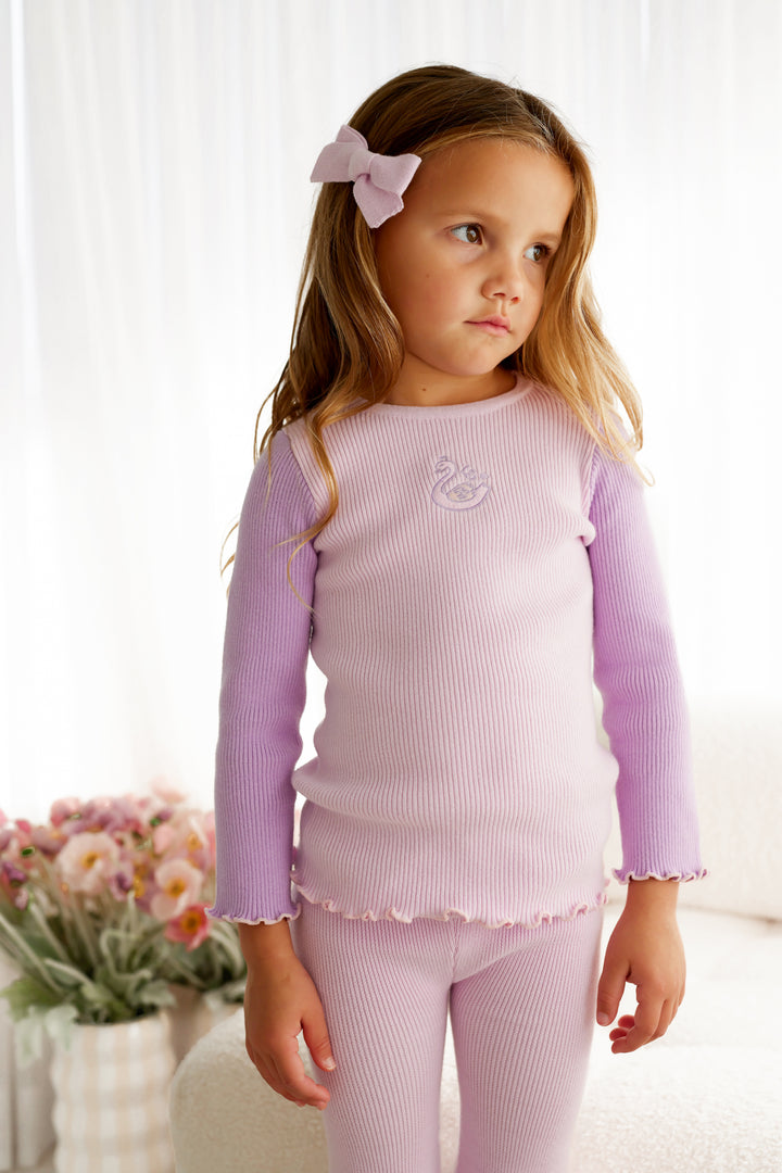 Knitted Bodysuit/Top - Lavender
