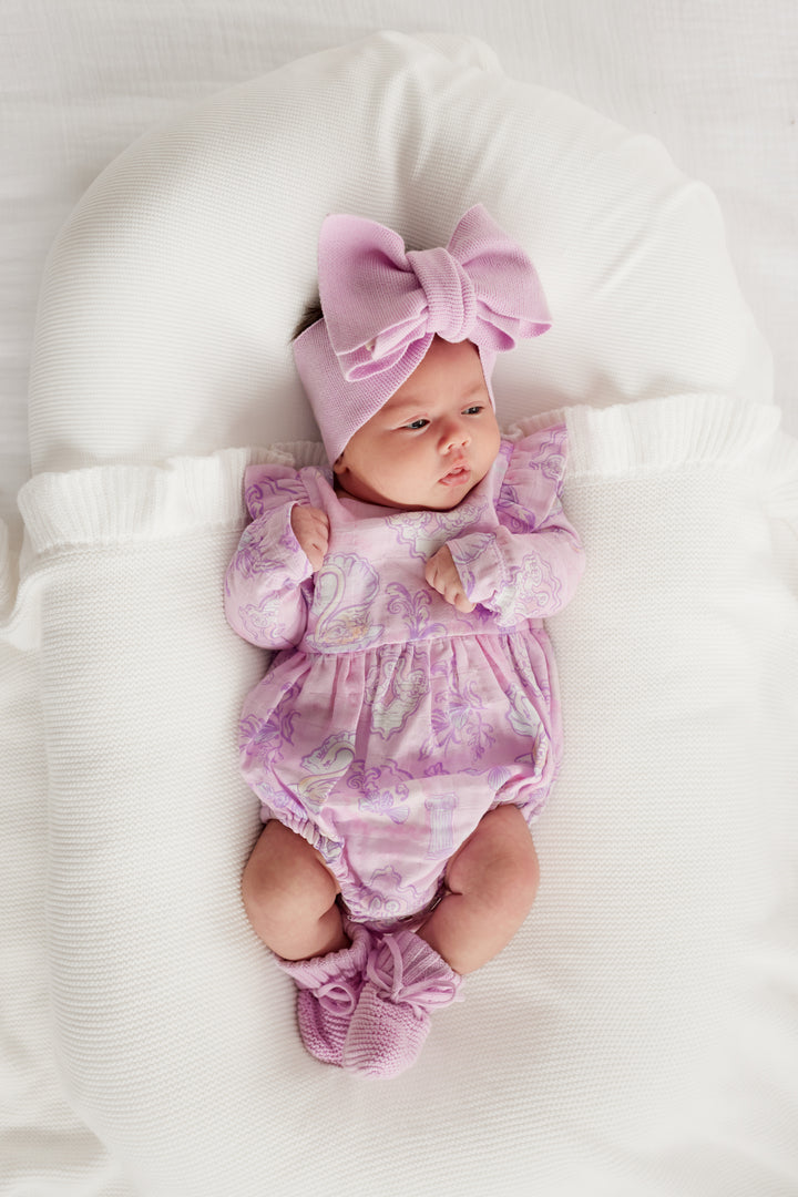 Muslin Frill Romper - Swan