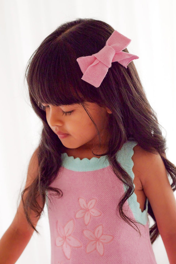 Knitted Mini Bows - Pink Bloom