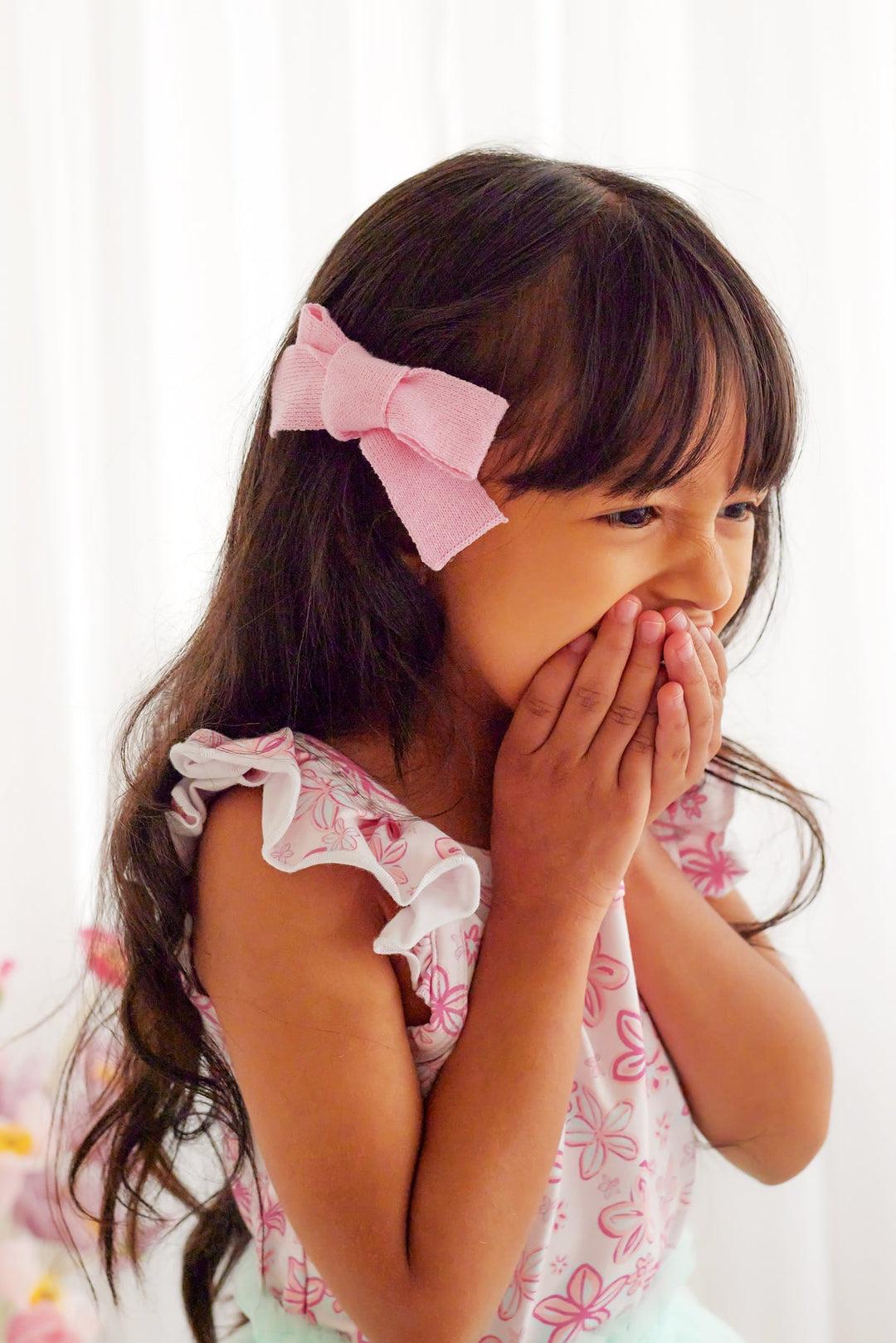 Knitted Mini Bows - Pink Bloom