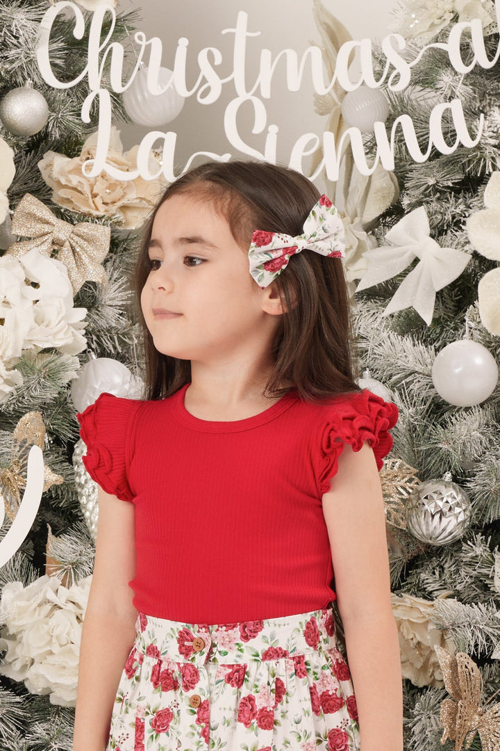 Cozy Short Sleeve Flutter - Red