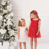 Cozy Flutter Tutu Dress - Red