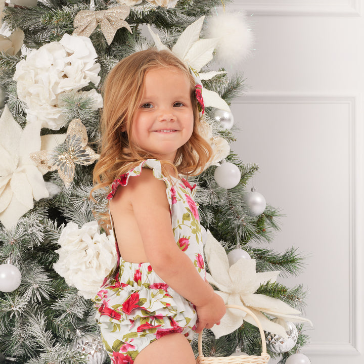 Ruffle Sunsuit - Ruby