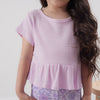 Waffle Ruffle Top - Sweetest Lilac
