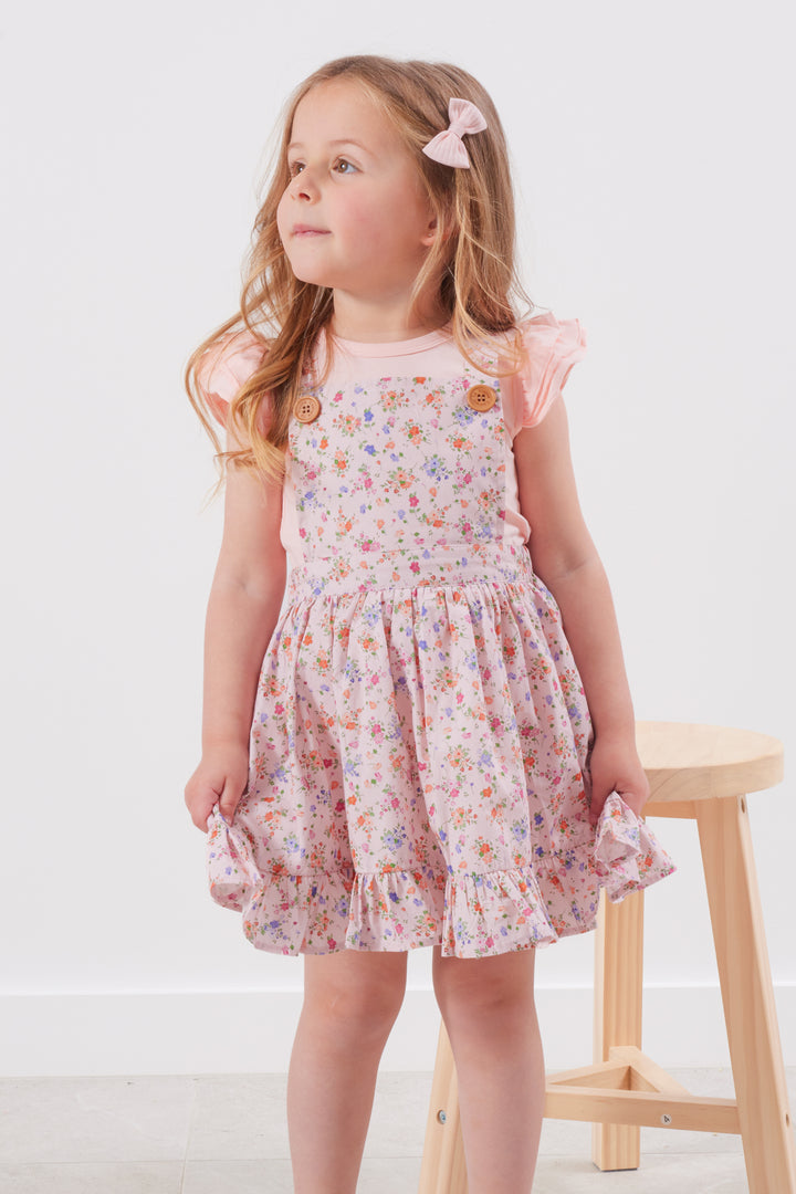 Floral Pinafore Dress - Erica