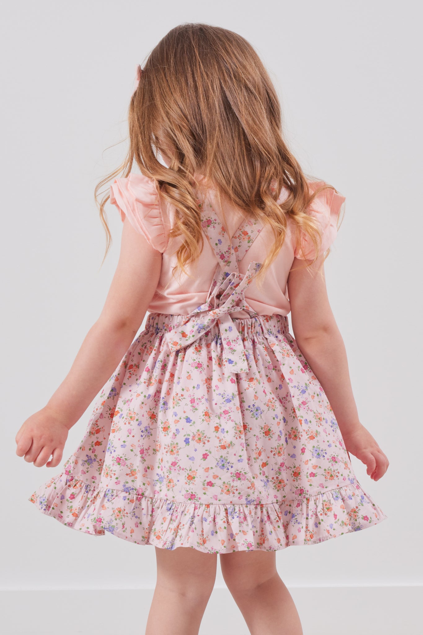 Floral Pinafore Dress - Erica – La Sienna Couture