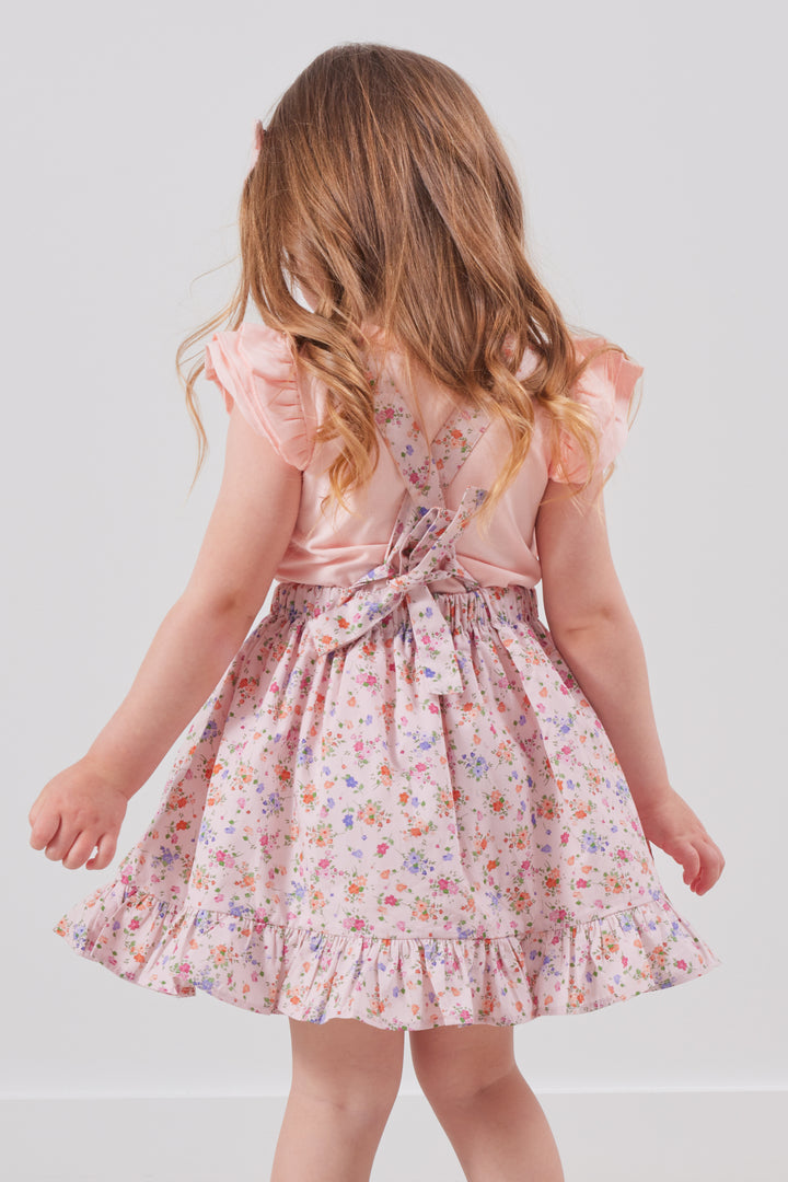 Floral Pinafore Dress - Erica