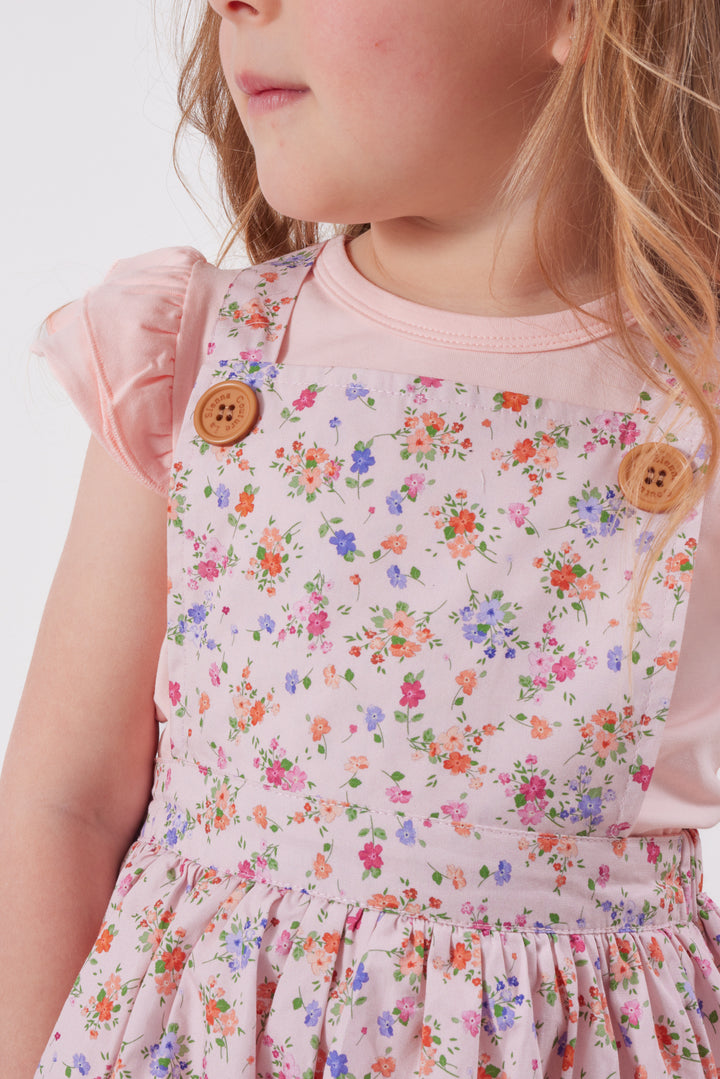 Floral Pinafore Dress - Erica
