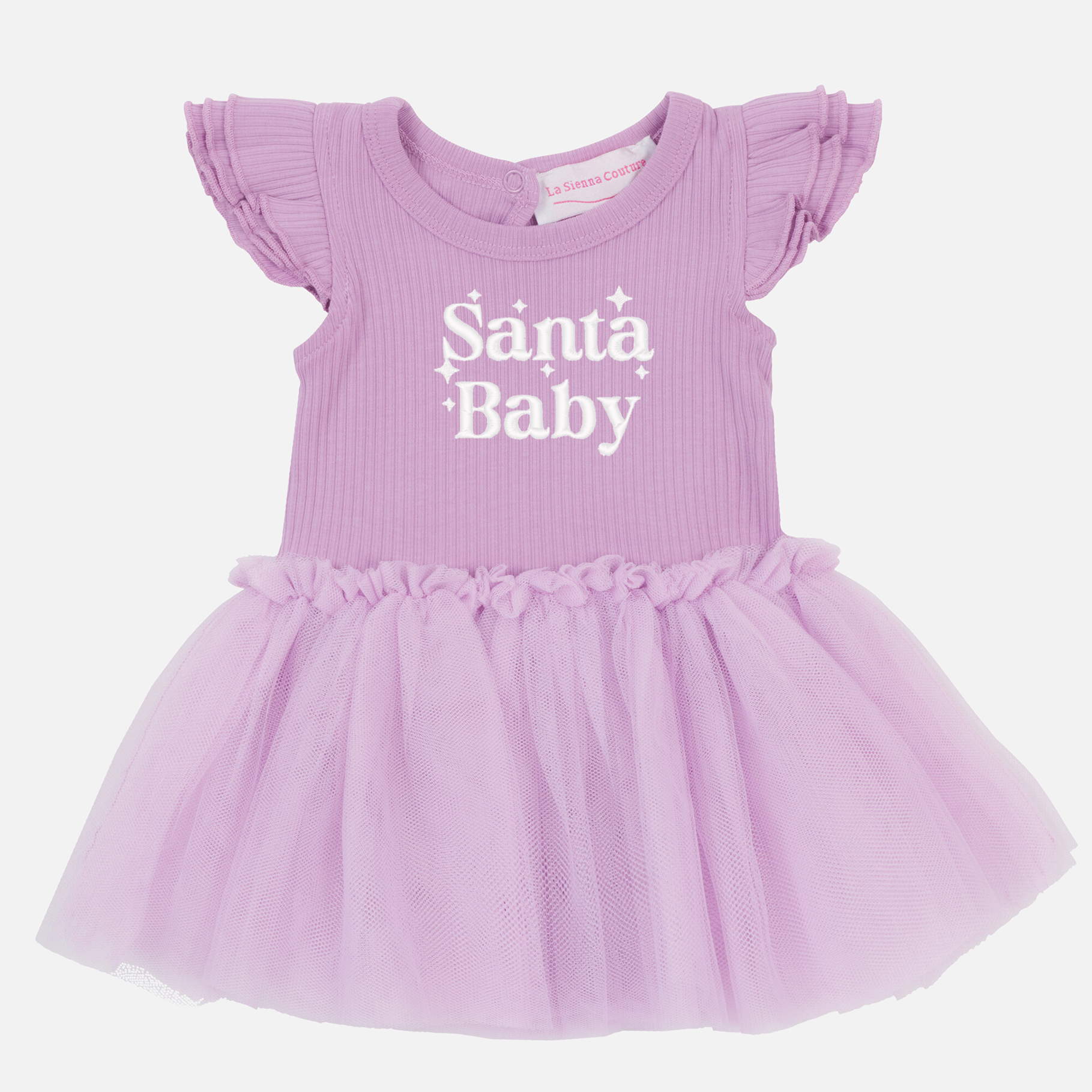 Embroidered Cozy Summer Tutu Dress - Lavender Frost