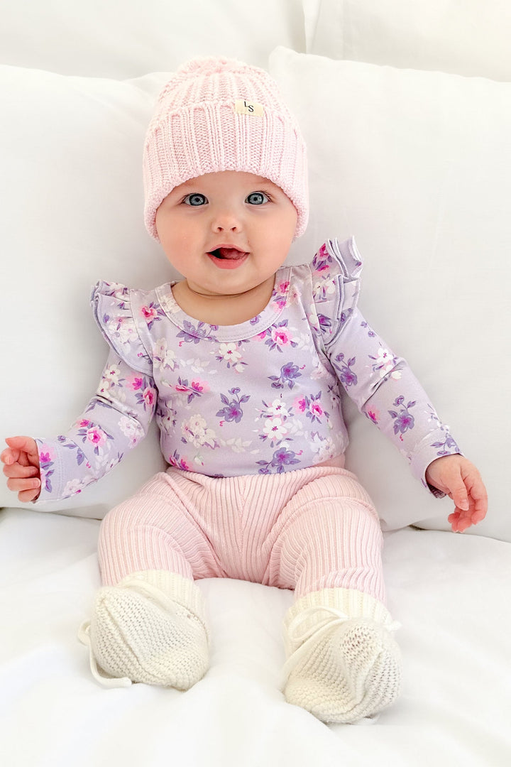 Floral Long Sleeve Flutter - Layla