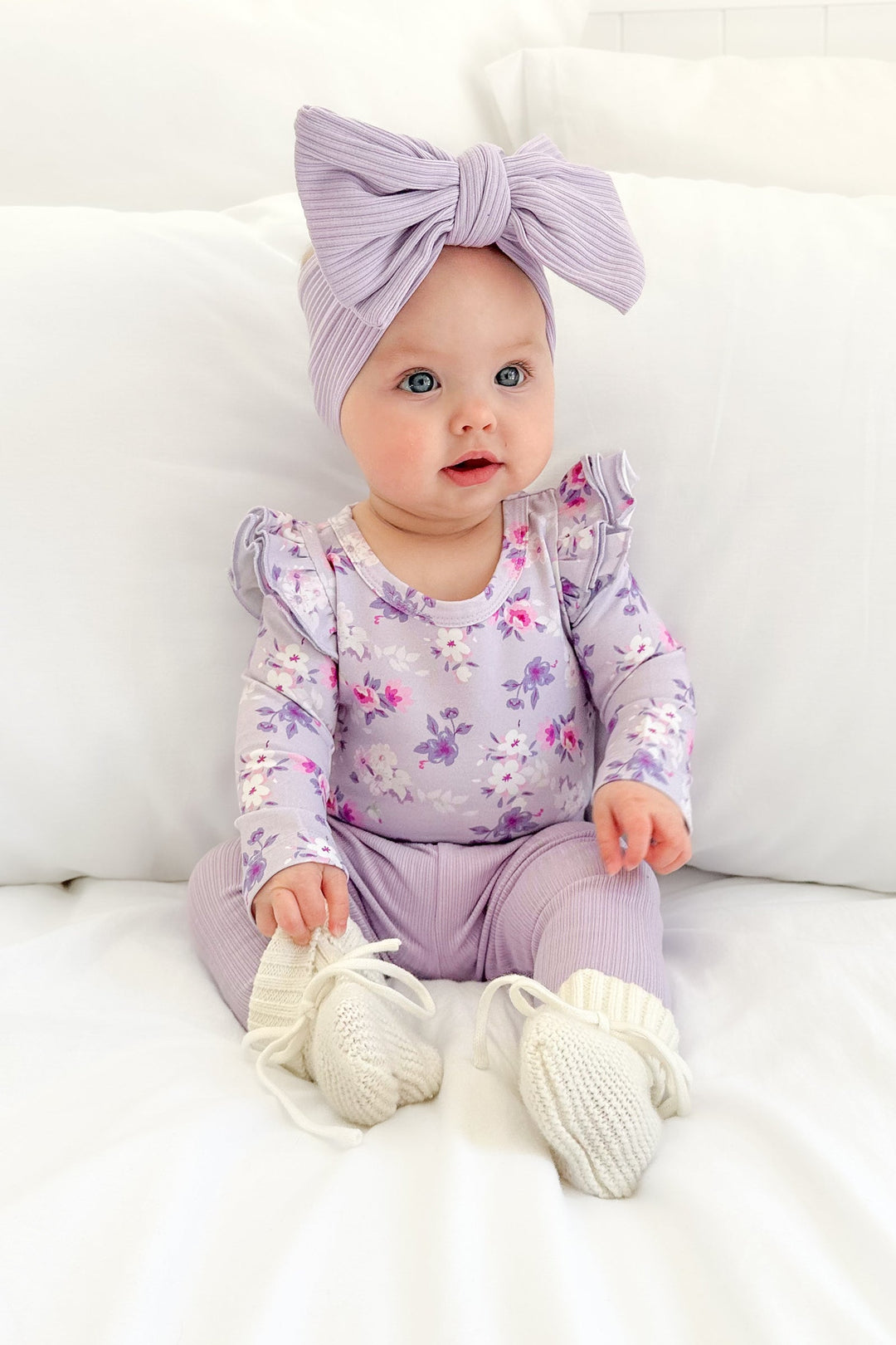 Floral Long Sleeve Flutter - Layla