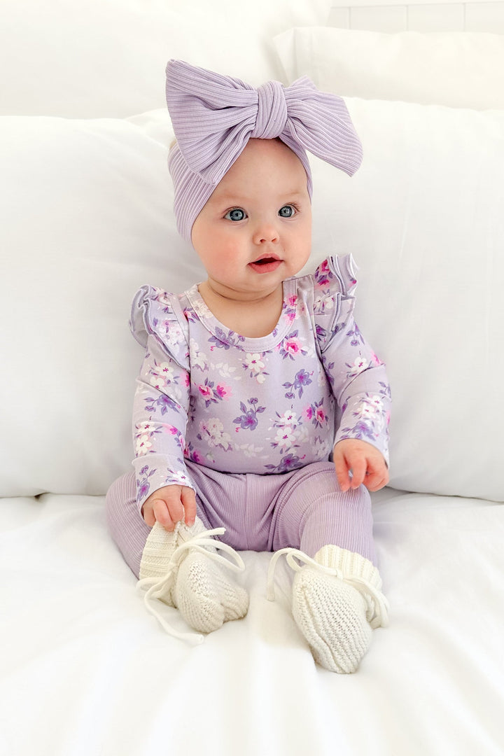 Floral Long Sleeve Flutter - Layla