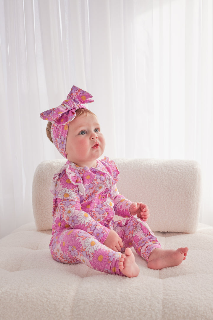 Floral Frill Zip Romper - Leilani