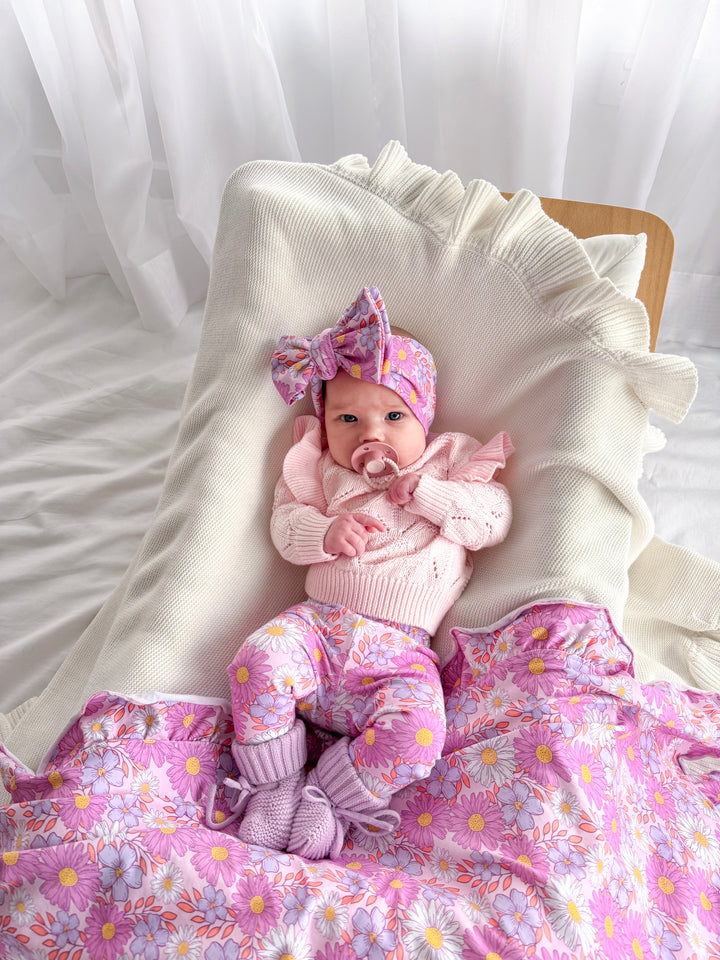 Floral Ruffle Baby Wrap - Leilani