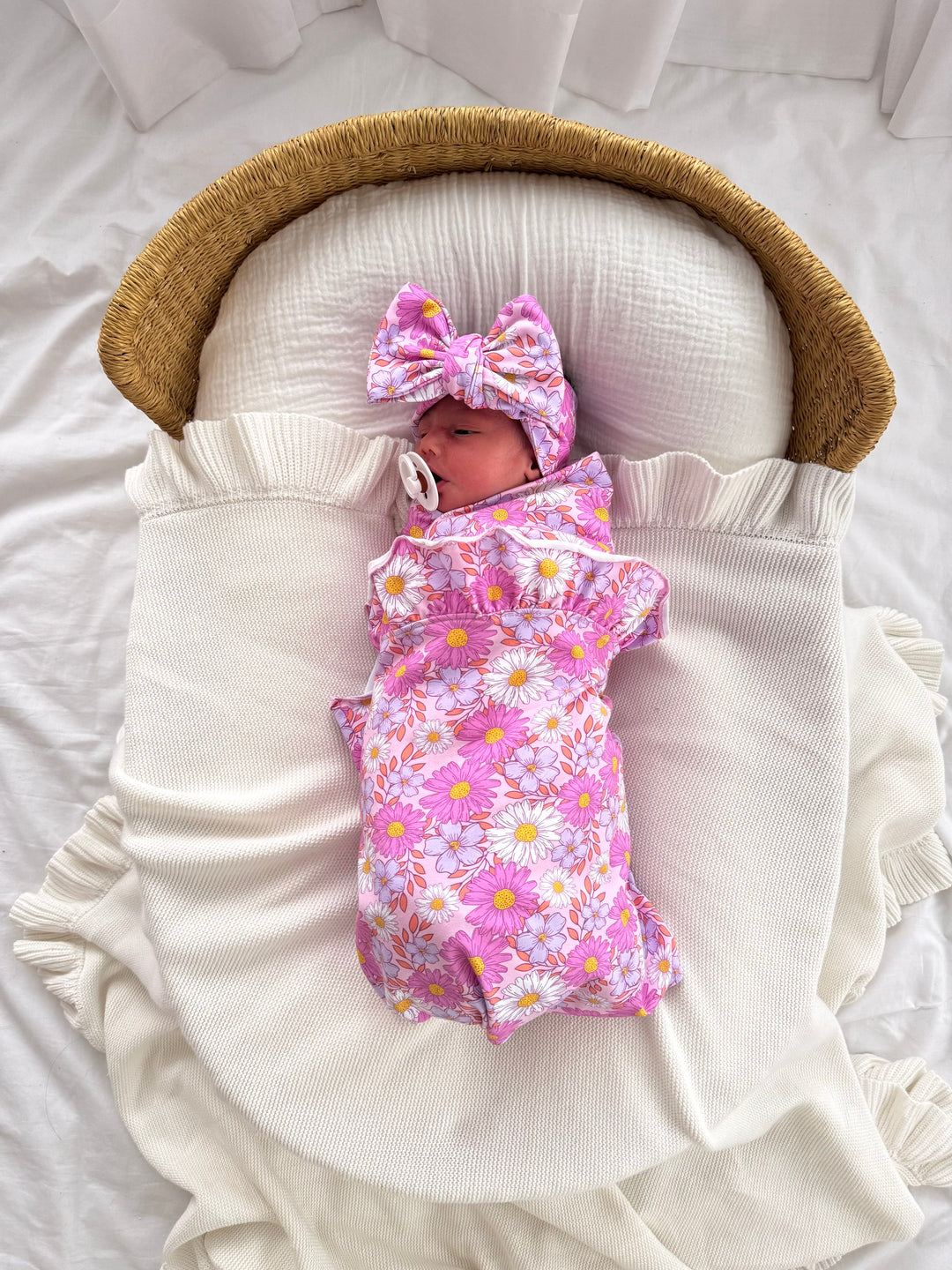 Floral Ruffle Baby Wrap - Leilani