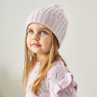 Super Chunky Knit Beanie - Lilac Blossom