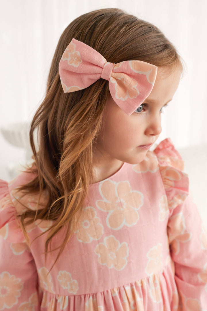 Muslin Large Bow Clip - Belle