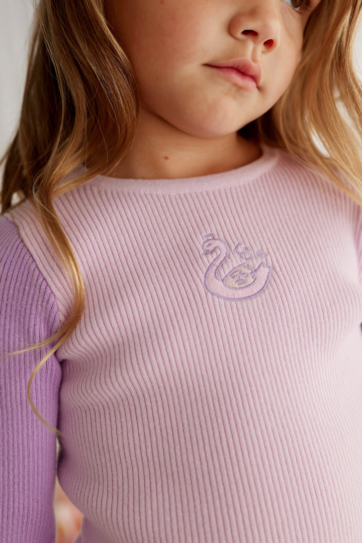 Knitted Bodysuit/Top - Lavender