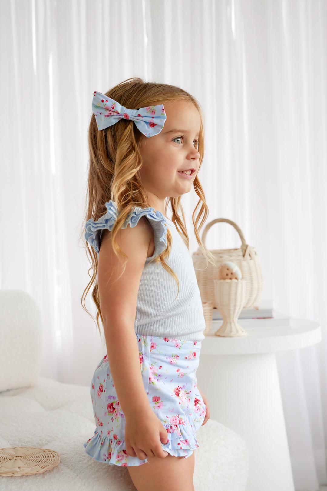 Cozy Short Sleeve Flutter - Ice Blue