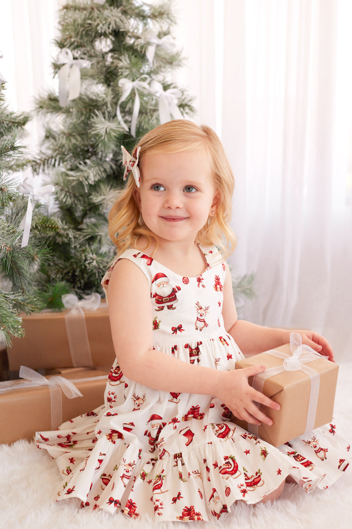 Zipper Dress - Here Comes Santa Claus