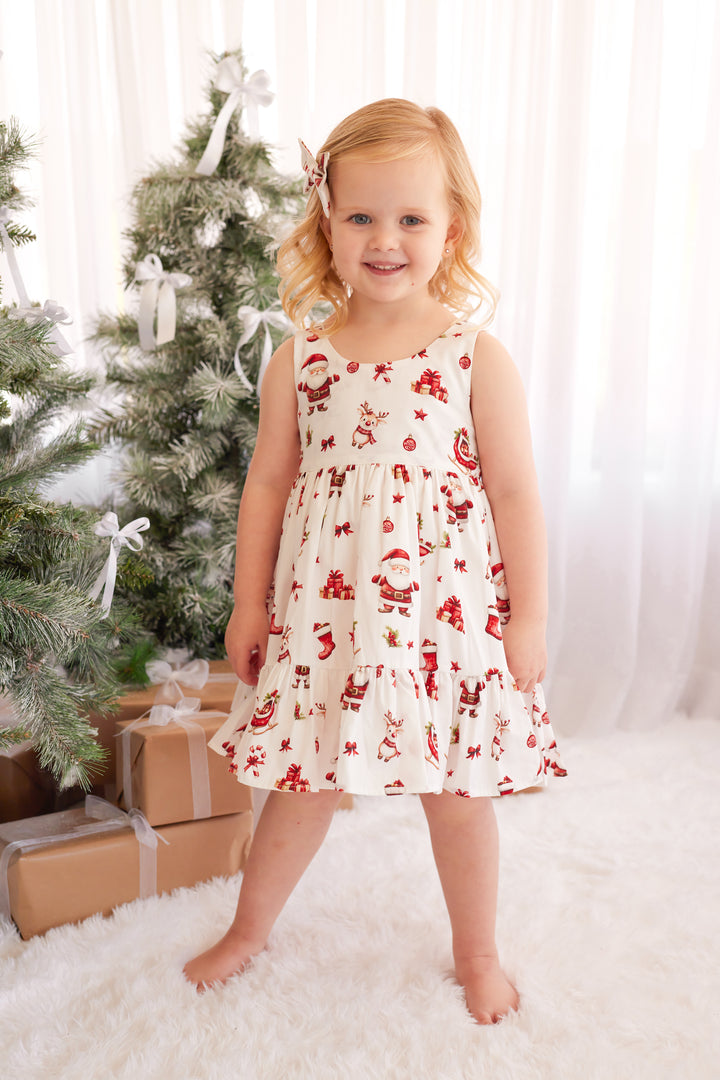 Zipper Dress - Here Comes Santa Claus