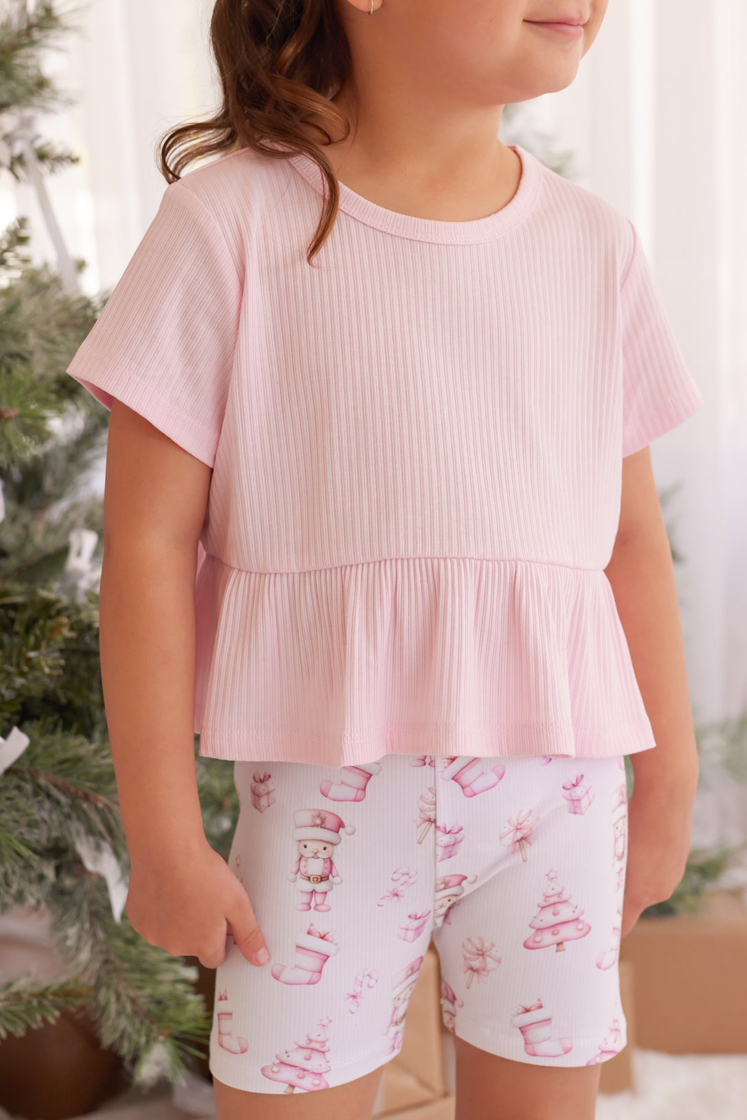 Bike Shorts - Pink Nutcracker