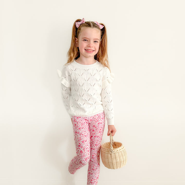 Floral girls leggings