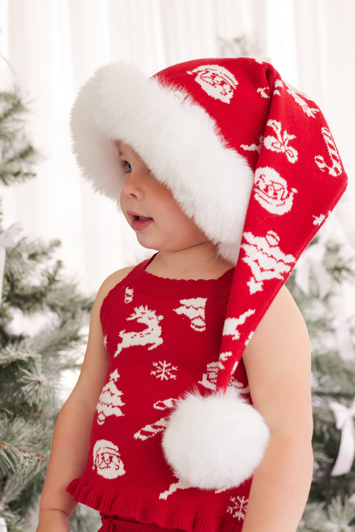 Knitted Santa Hat - Merry Little Christmas