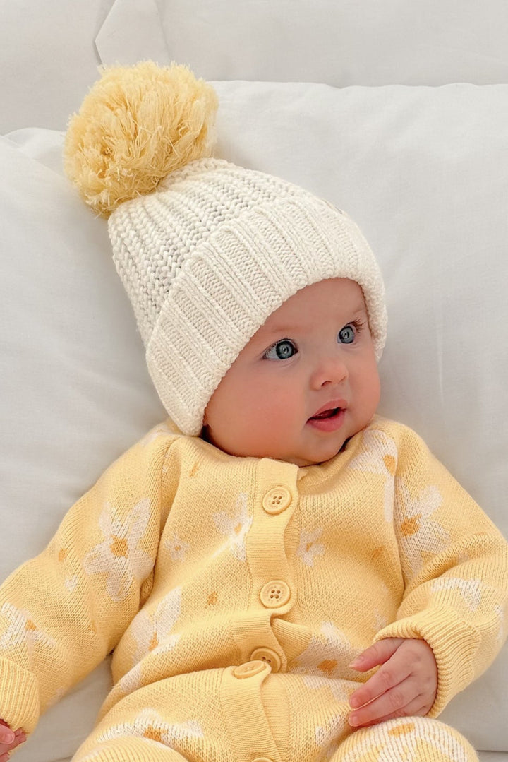 Super Chunky Knit Beanie - Coconut Mango