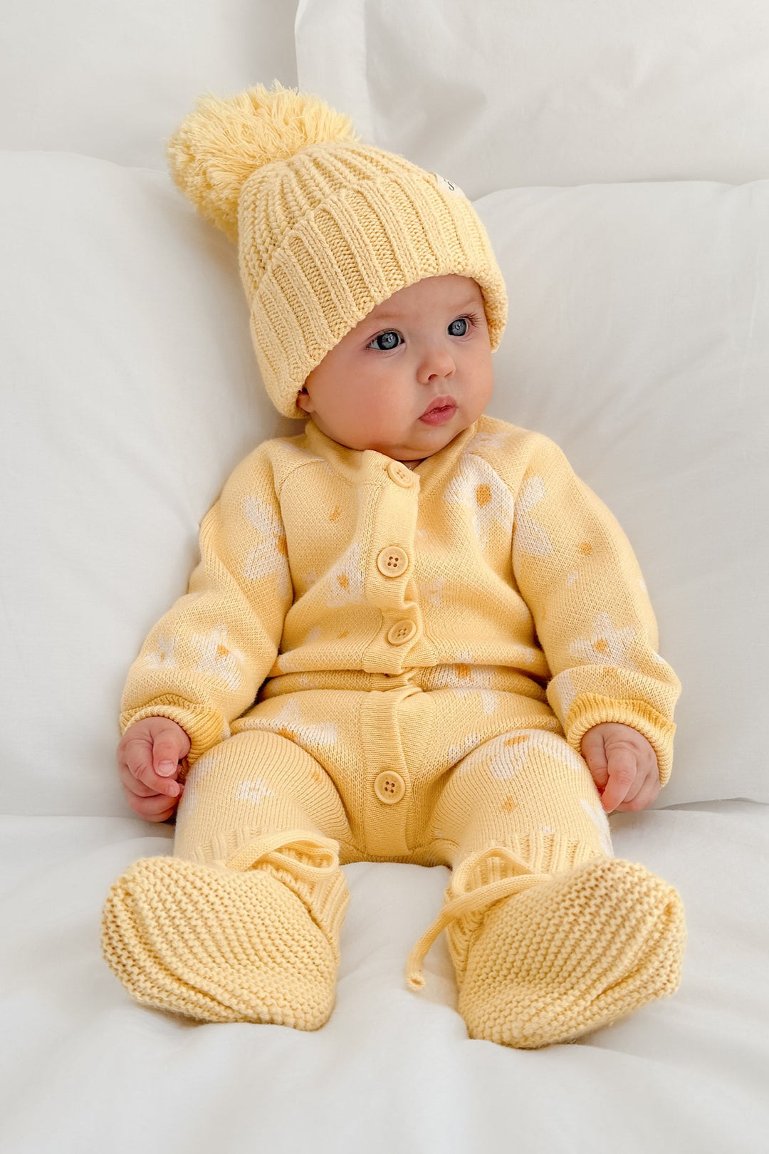 Knitted Louie Romper - Magnolia