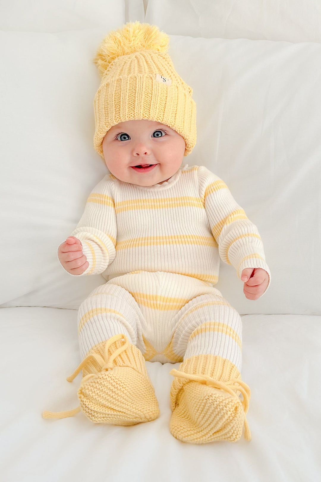 Knitted Leggings - Mango Stripe