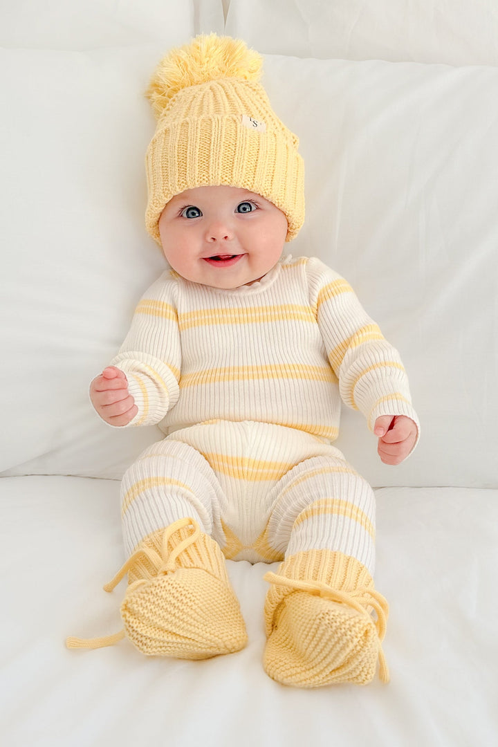 Knitted Leggings - Mango Stripe