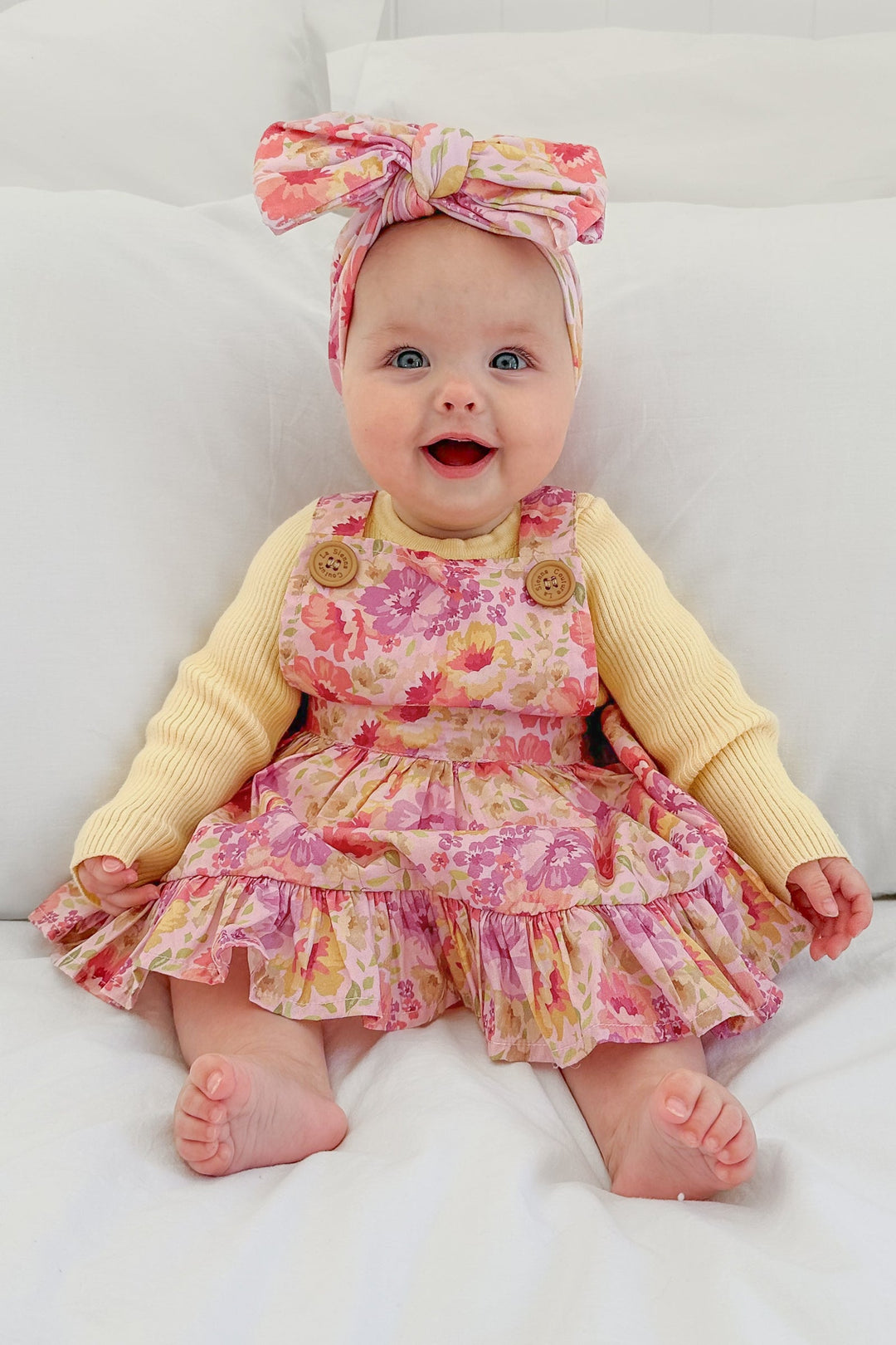 Floral Pinafore Dress - Capri