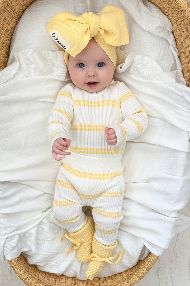 Knitted Booties - Mango