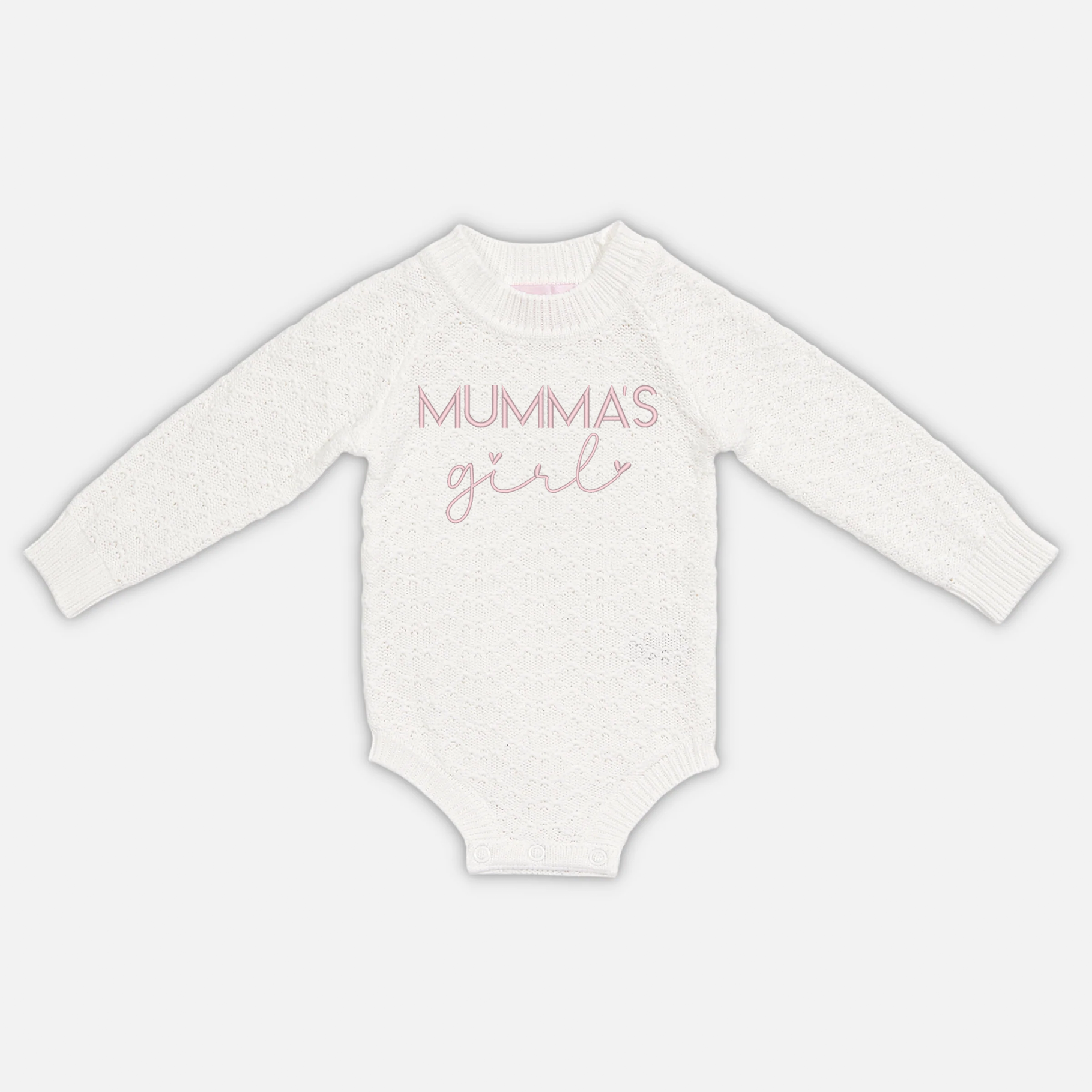 Embroidered Mother's Day Montee Romper - Marshmallow