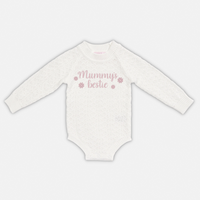 Embroidered Mother's Day Montee Romper - Marshmallow