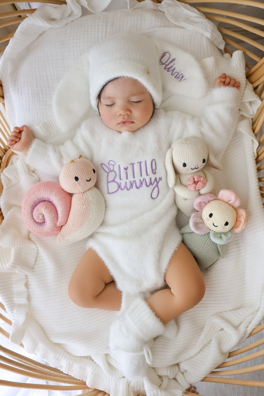 Fluffy Knit Romper - Marshmallow