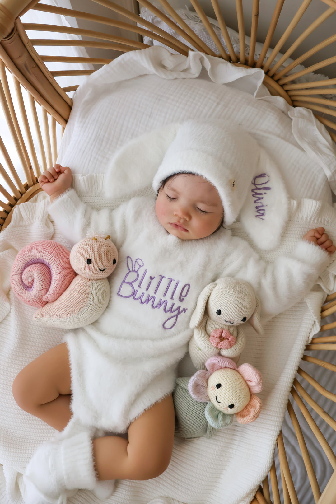 Fluffy Knit Romper - Marshmallow