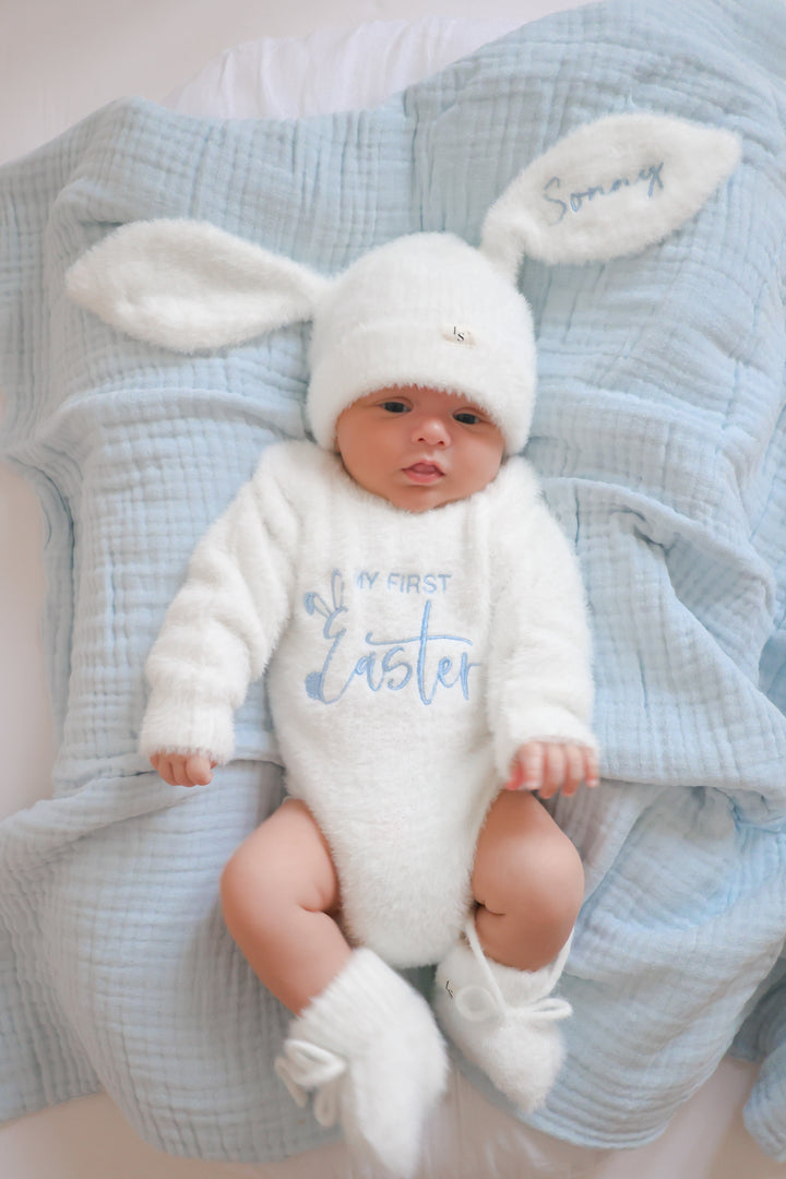 Fluffy Knit Romper - Marshmallow