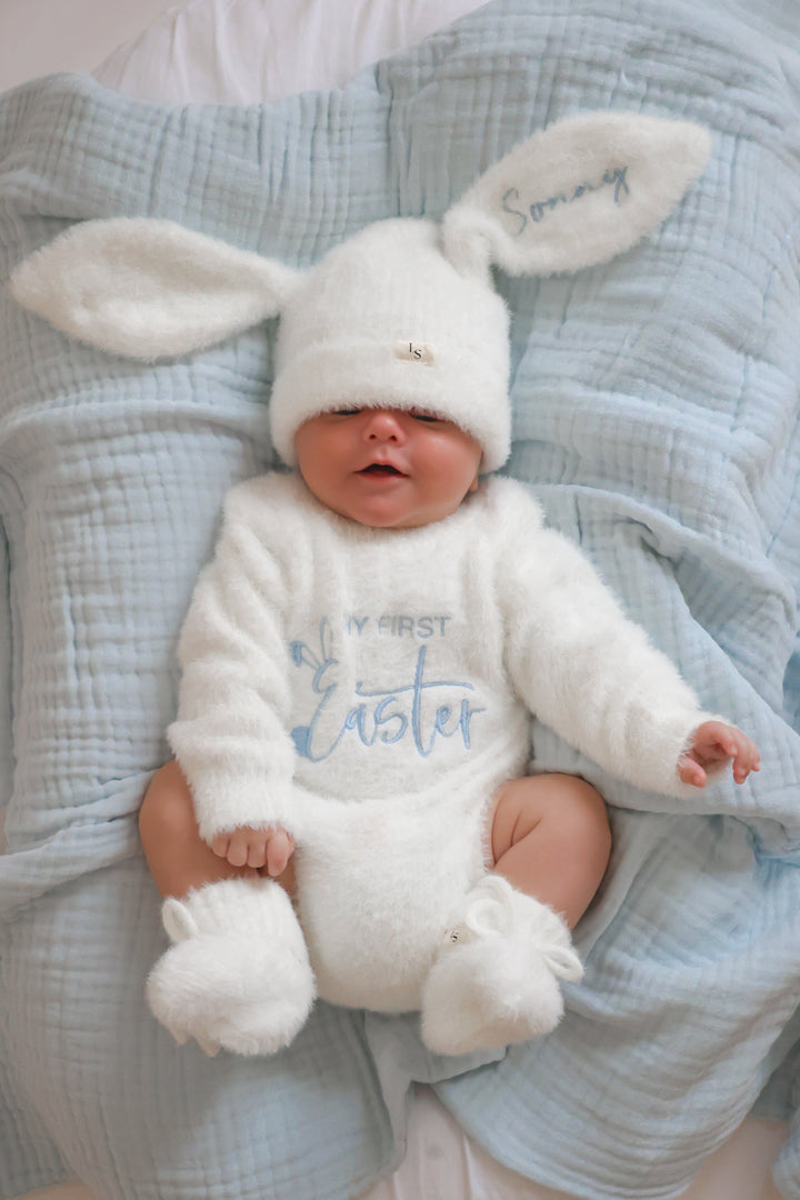 Fluffy Knit Romper - Marshmallow