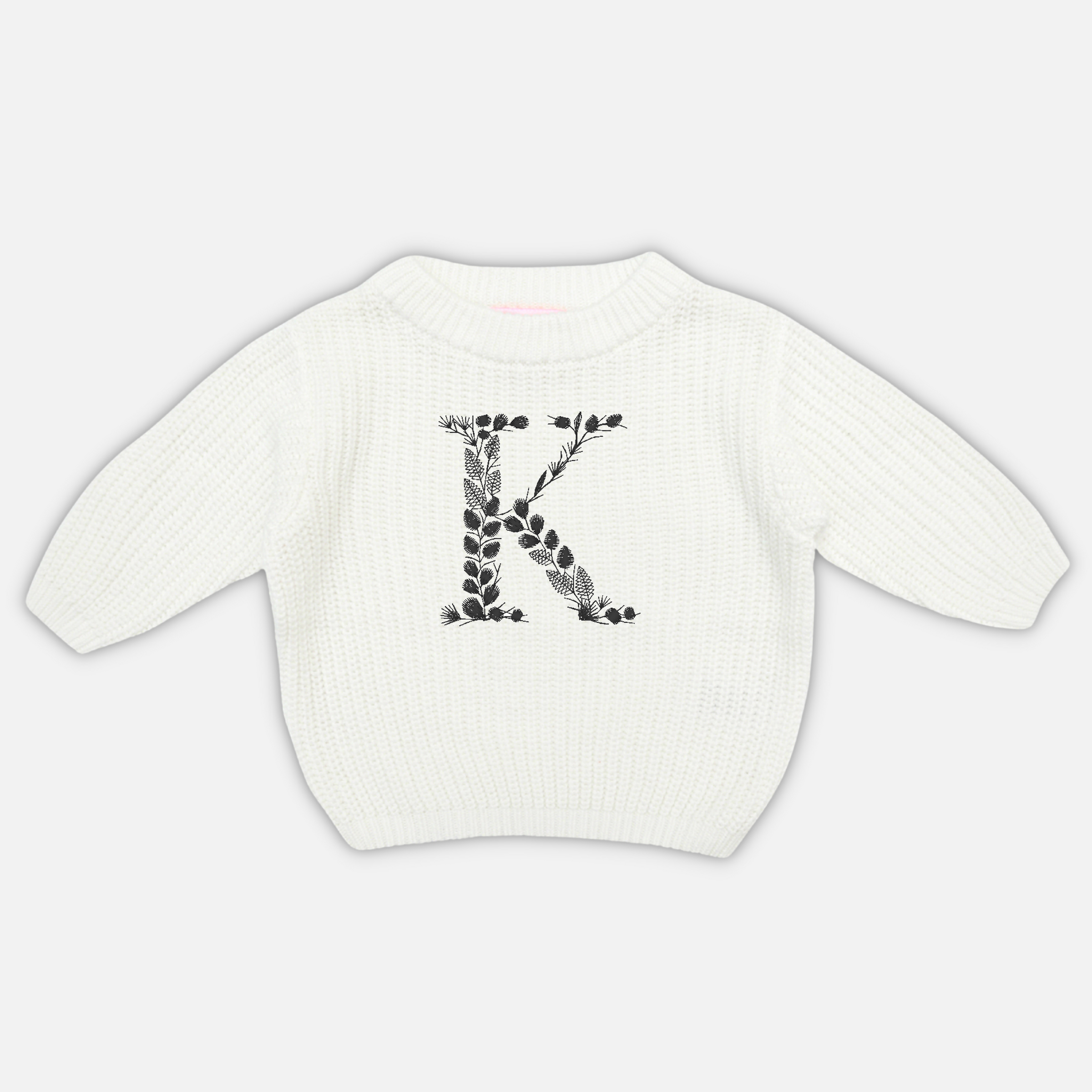 Embroidered Chunky Knit - Marshmallow